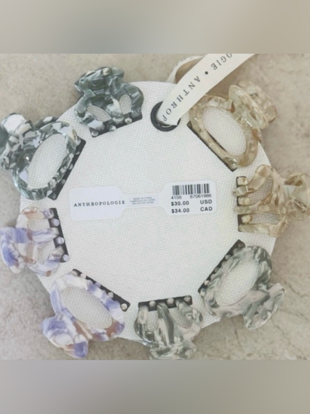 Anthropologie Mini Claw Hair Clip Set - Picture 3 of 5
